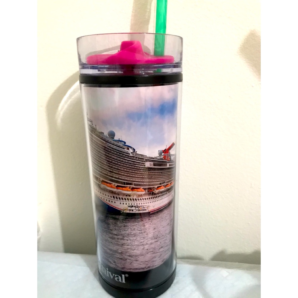 Carnival Cruise insulated Cup/Tumbler Lid with Straw